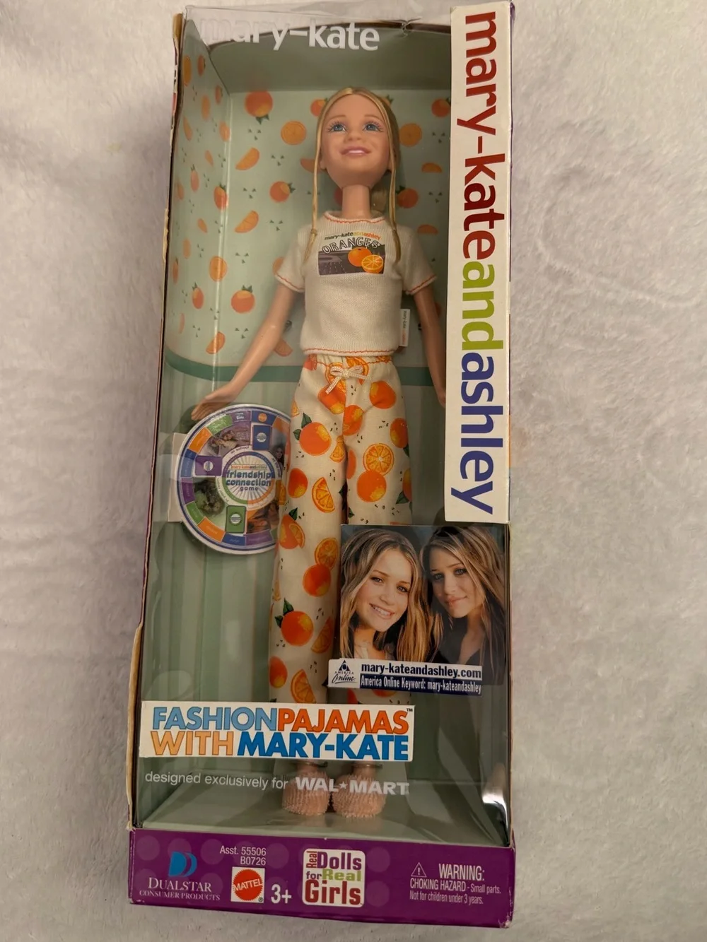 NIB Vintage 2002 Mary-Kate & Ashley Fashion Pajamas Dolls Mattel Walmart Excl
